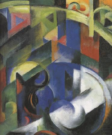 Franz Marc Details of Painting with Cattle (mk34) china oil painting image